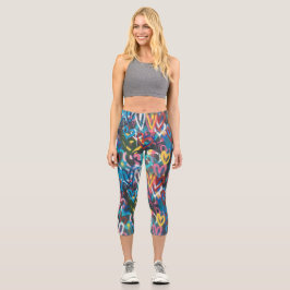 Graffiti Love - Guay Capris Leggings