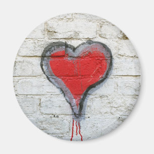 Graffiti love heart imán
