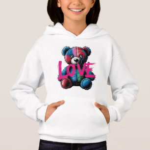 Graffiti Love Teddy Bear Streetwear chica