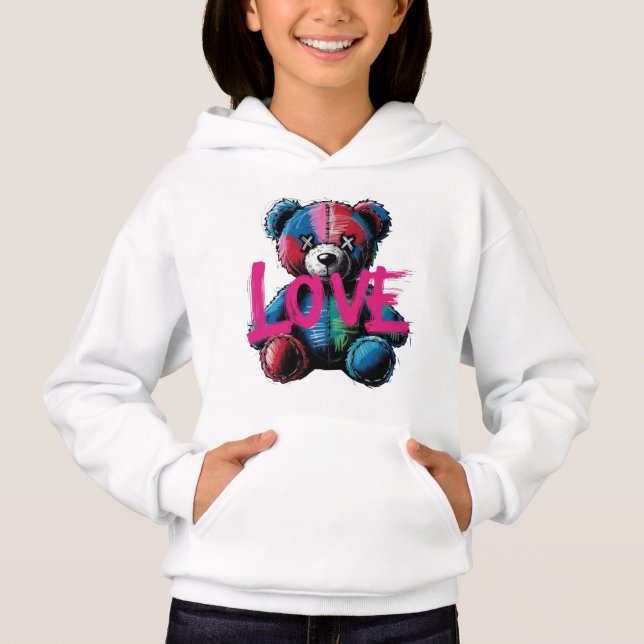 Graffiti Love Teddy Bear Streetwear chica (Anverso)