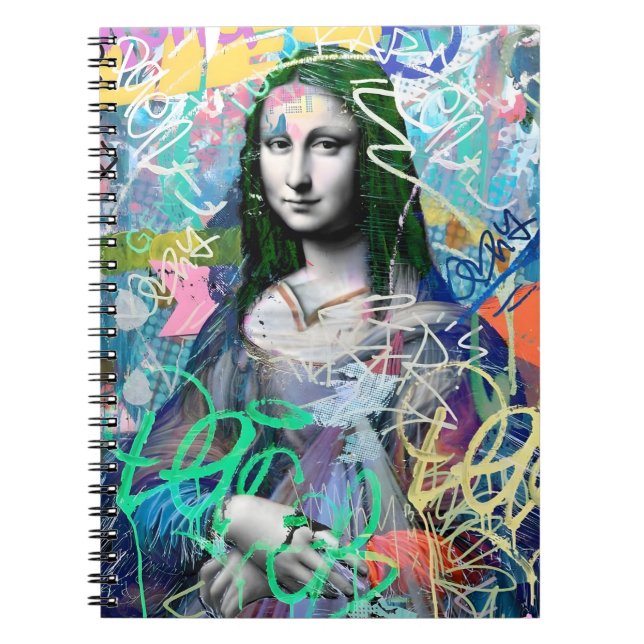 Graffiti Mona Lisa Calle Cuaderno de Arte (Frente)