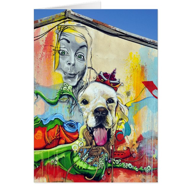 Graffiti mural de perro (Frente)