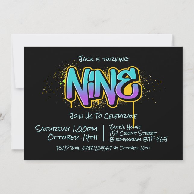 Graffiti Nueve Invitaciones (Anverso)