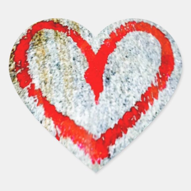 Graffiti Pegatina del corazón de la colección Rand (Anverso)