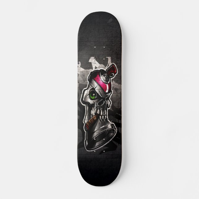 graffiti skateboard bombe peinture tête de mort (Anverso)