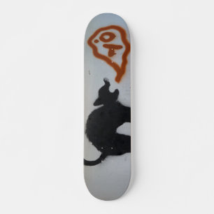 Graffiti skateboard cat.