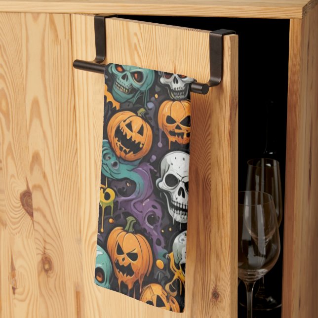 Graffiti Skulls Design Kitchen Toalla (Pliegue de tercios)