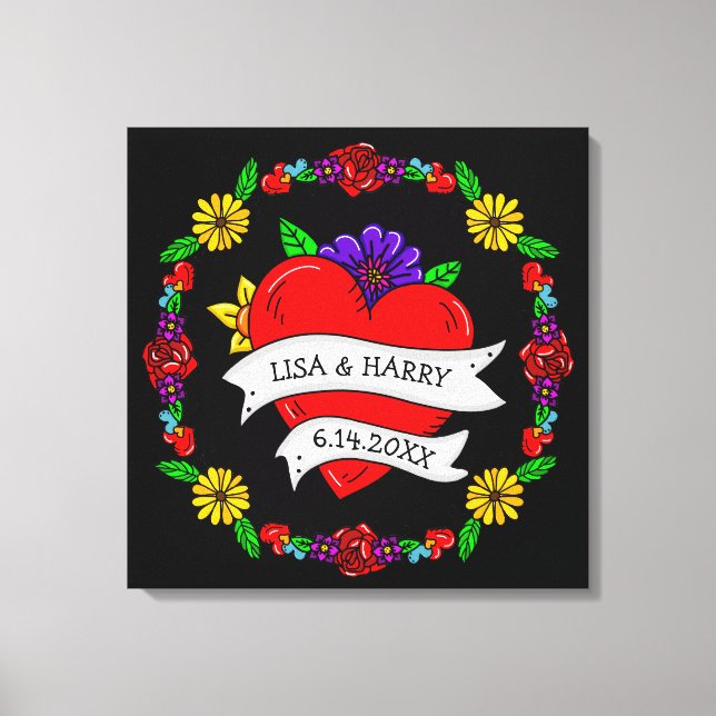 Graffiti tatutto estilo arte Boda novia y Groom (Anverso)