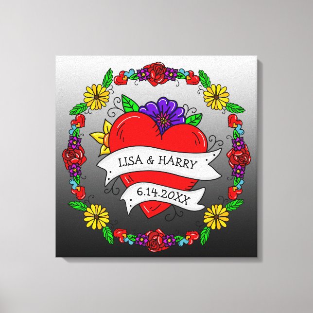 Graffiti tatutto estilo arte Boda novia y Groom (Anverso)