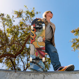 Graffiti urbano arte chica Skateboard