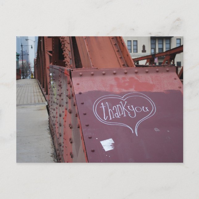 Graffiti urbano gracias postal (Anverso)