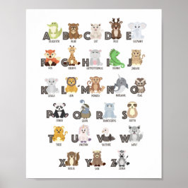 Gráfica ABC de decoración de guardería de alfabeto