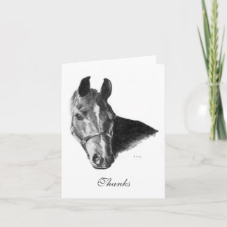 Gráfica Cabeza de Caballo Árabe Gracias Nota