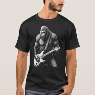 Gráfica camiseta masculina graciosa de guitarra ro