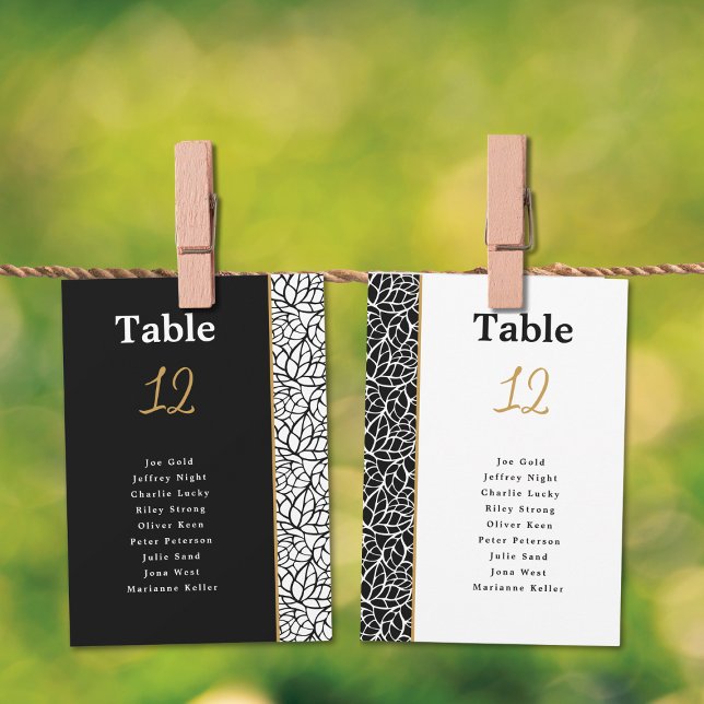 Gráfica de asientos de borde de hojas botánicas ab (Abstract Botanical Leaves Border Seating Chart)