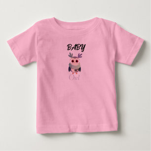 Gráfica de Bebé Adorable Camiseta Negra - Corta