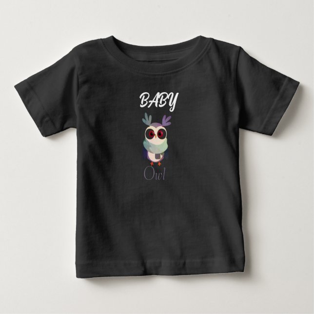 Gráfica de Bebé Adorable Camiseta Negra - Corta (Anverso)
