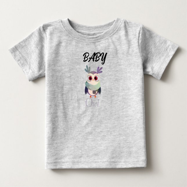 Gráfica de Bebé Adorable Camiseta Negra - Corta (Anverso)