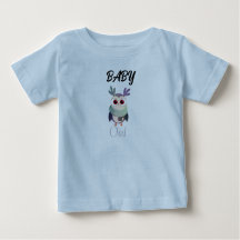 Gráfica de Bebé Adorable Camiseta Negra - Corta