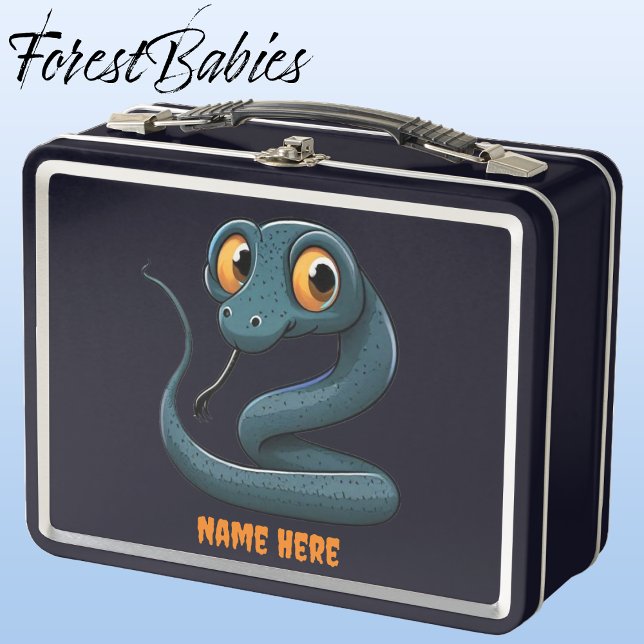 Gráfica de Personalizado animal de serpiente negra (Indigo Snake, Black ForestBabies lunch box)