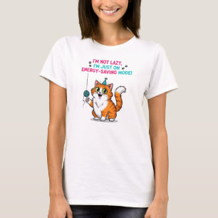 Gráfica divertida de gato con camiseta de texto ra