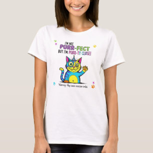 Gráfica divertida de gato con camiseta de texto ra