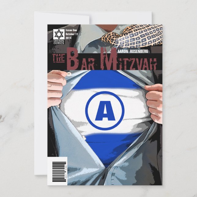 Gráfica invitación a Mitzvah Bar (Anverso)