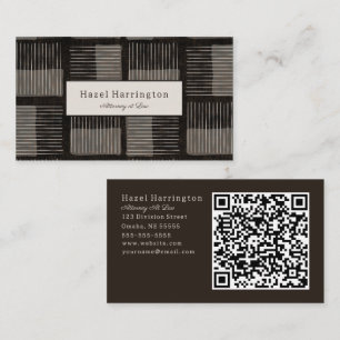 Gráfica moderna QR Código tarjeta de visita Gris n