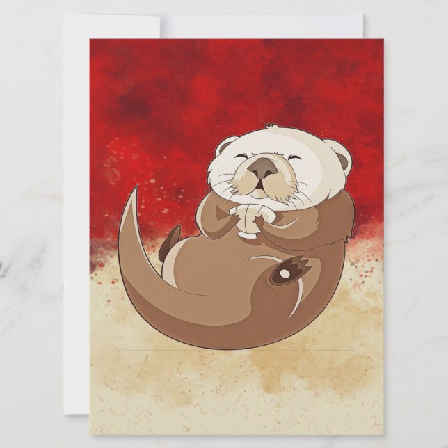 Gráfica Otter | Animal oceánico | Regalo Por Amor  (Anverso)