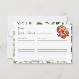 Gráficas de recetas de ducha con pastelería de pan