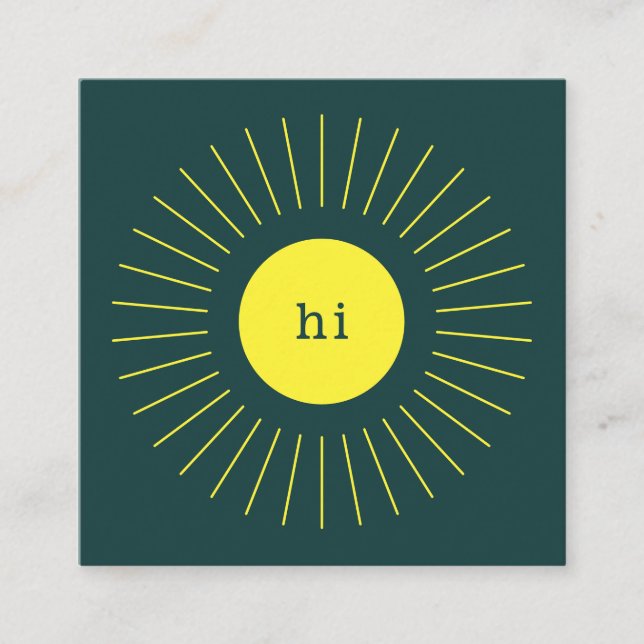Gráfico Amarillo Sol |  Tarjetas de Presentación p (Anverso)