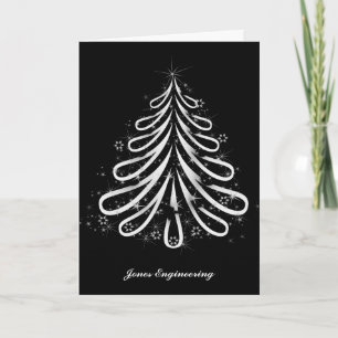 Gráfico blanco moderno del árbol de navidad en