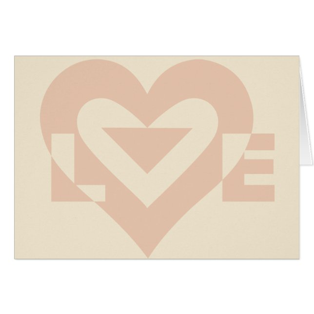 Gráfico de amor lindo, beige crema (Anverso (Horizontal))
