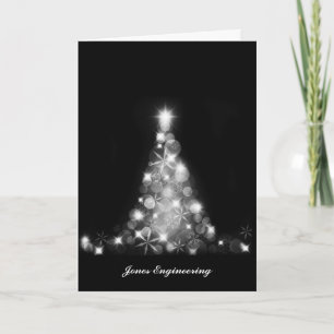 Gráfico de árbol de Navidad blanco moderno en negr