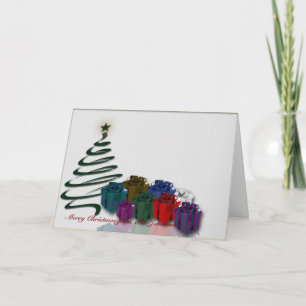 Gráfico de árbol de Navidad moderno con presentaci