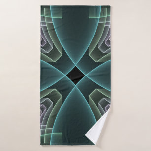 Gráfico de arte fractal geométrico Verde azulado m