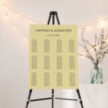 Gráfico de Asientos de Boda Amarillo Cítrico Isla