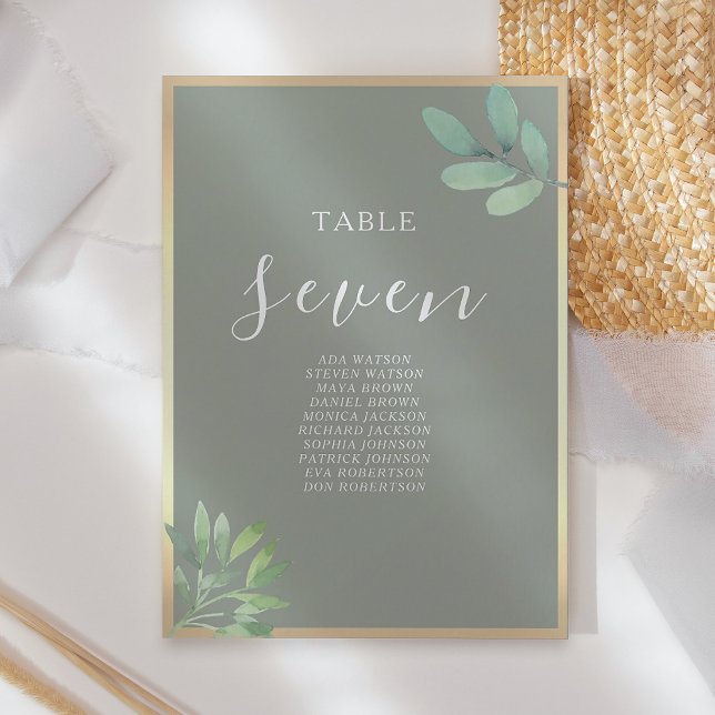 Gráfico de Asientos de Boda Botánico Verde Salvia (Subido por el creador)