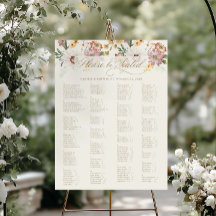 Gráfico de Asientos de Boda con Flores Silvestres 