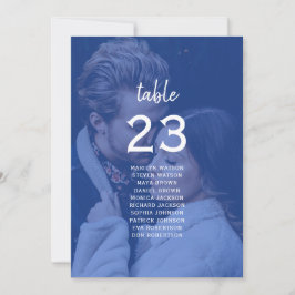 Gráfico de Asientos de Boda con Foto Azul