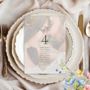 Gráfico de Asientos de Boda con Foto de Flor Silve