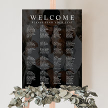 Gráfico de Asientos de Boda con Foto Minimalista M