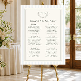 Gráfico de Asientos de Boda con Monograma de Rayas