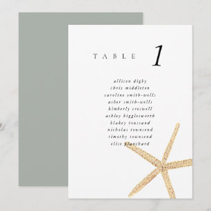 Gráfico de Asientos de Boda de Estrella de Mar con