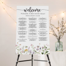 Gráfico de Asientos de Boda de Flor Silvestre en C