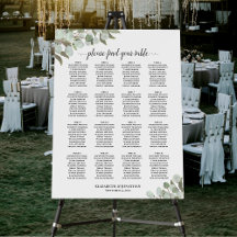 Gráfico de Asientos de Boda de Mesa 16 Eucalipto R