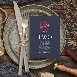 Gráfico de Asientos de Boda en Burgundy y Azul Mar