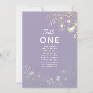 Gráfico de Asientos de Boda Floral Lavanda