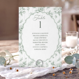 Gráfico de Asientos de Boda Floral Verde Salvia Vi