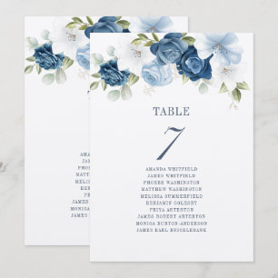 Gráfico de Asientos de Boda Número de Mesa Floral